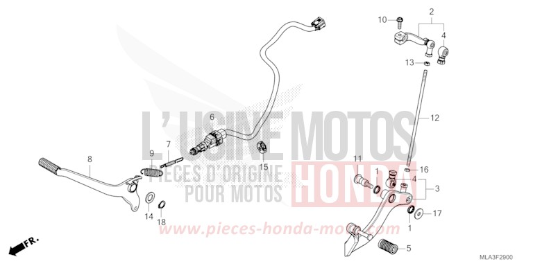 PEDAL von CMX 1100 "Rebel" BORDEAUX RED METALLIC (R337) von 2021